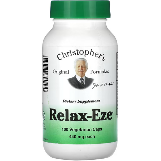 Relax-Eze Capsule (100 Capsules) - Dr. Christopher's Original Formulas