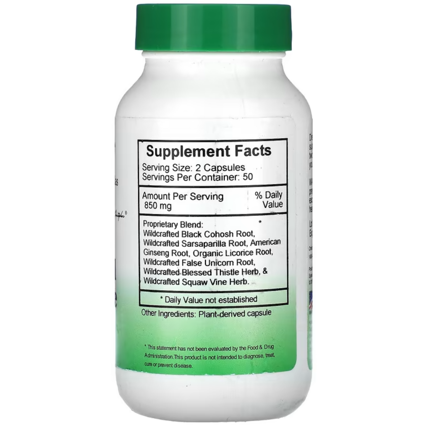 Label close-up of Dr. Christopher Hormonal Changease capsules