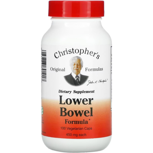 Lower Bowel Formula capsules bottle from Dr. Christopher Original Formulas